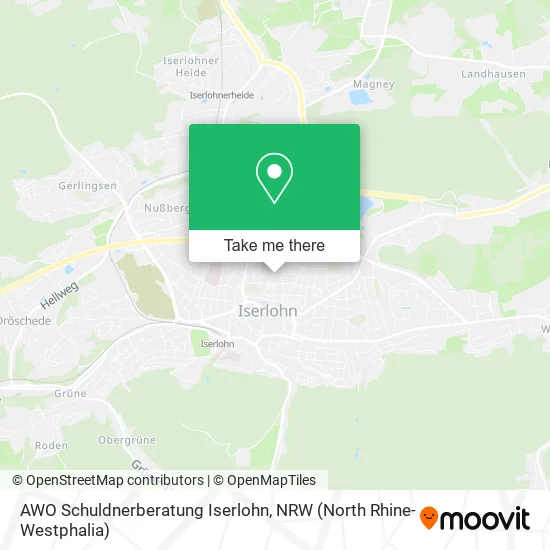 Карта AWO Schuldnerberatung Iserlohn