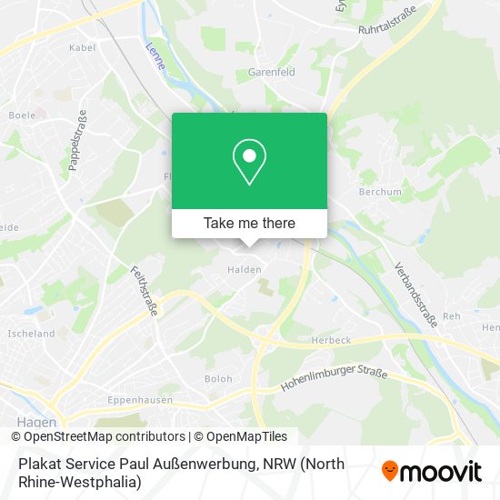 Plakat Service Paul Außenwerbung map