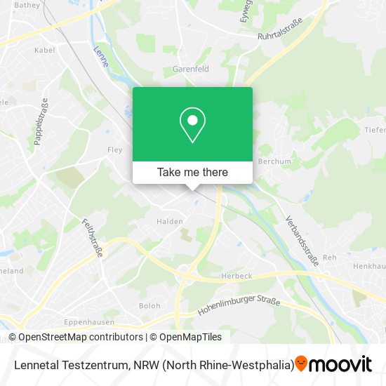 Lennetal Testzentrum map