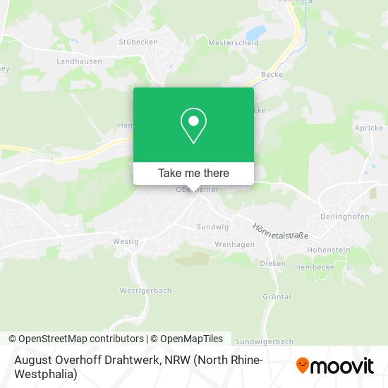 August Overhoff Drahtwerk map