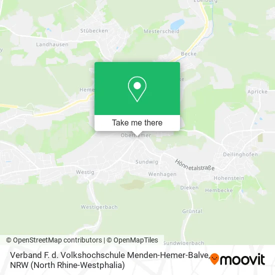 Карта Verband F. d. Volkshochschule Menden-Hemer-Balve