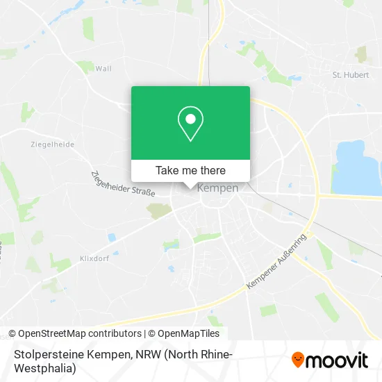 Карта Stolpersteine Kempen