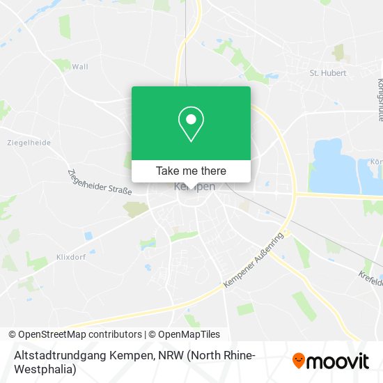 Altstadtrundgang Kempen map