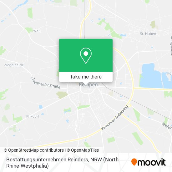 Bestattungsunternehmen Reinders map