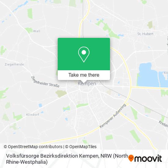 Volksfürsorge Bezirksdirektion Kempen map
