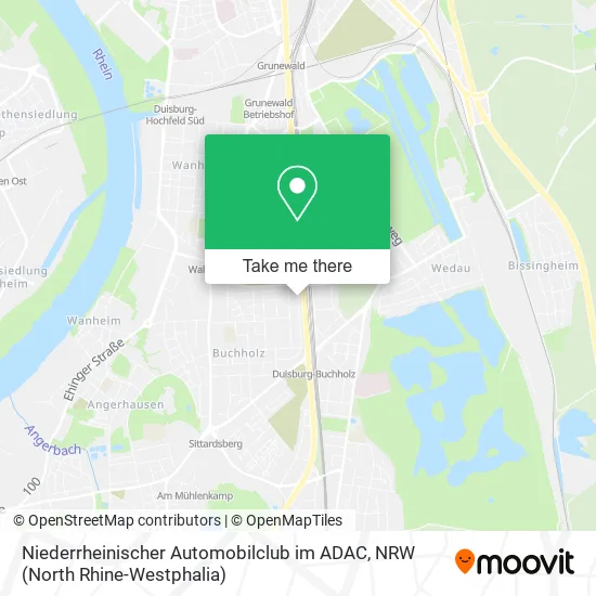 Карта Niederrheinischer Automobilclub im ADAC
