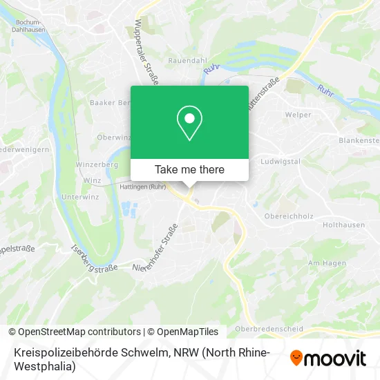 Карта Kreispolizeibehörde Schwelm