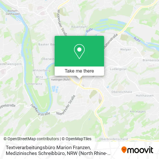 Карта Textverarbeitungsbüro Marion Franzen, Medizinisches Schreibbüro