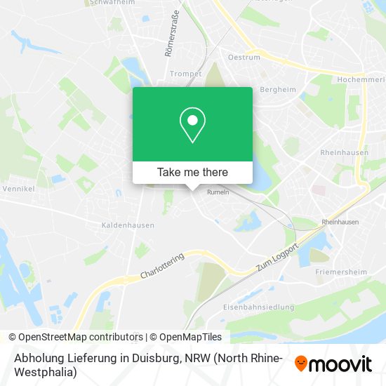 Abholung Lieferung in Duisburg map