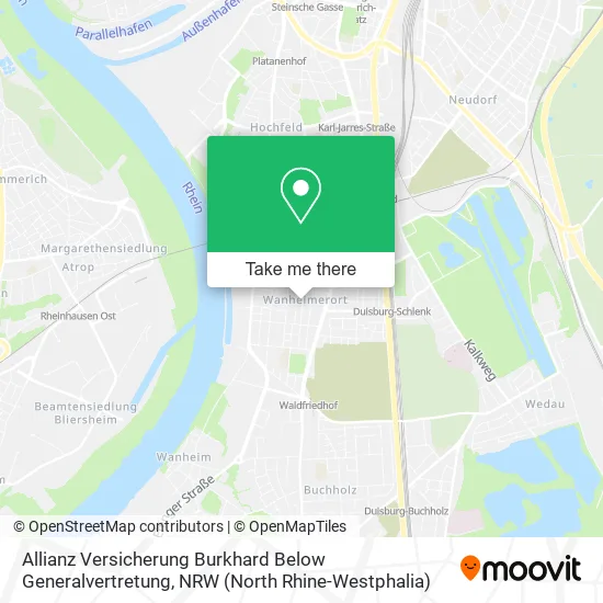 Карта Allianz Versicherung Burkhard Below Generalvertretung