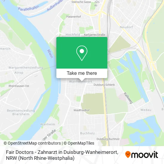 Карта Fair Doctors - Zahnarzt in Duisburg-Wanheimerort