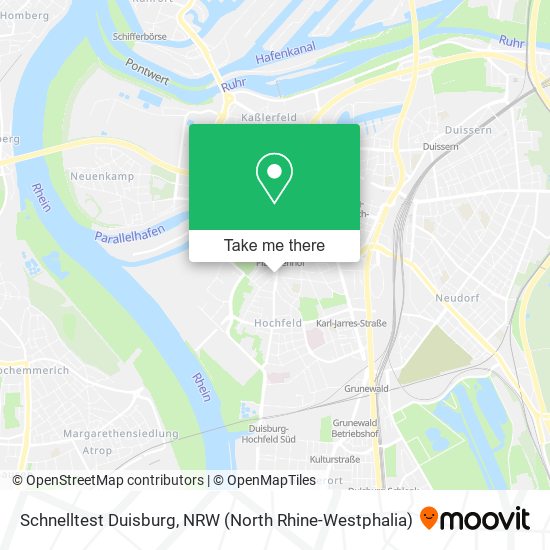 Schnelltest Duisburg map