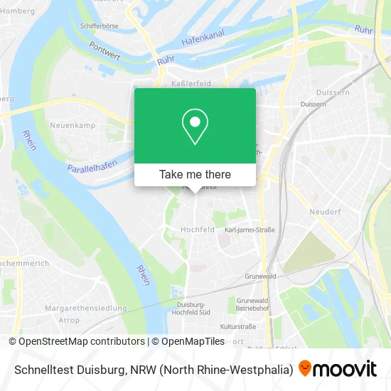 Schnelltest Duisburg map