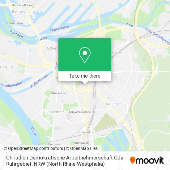 Карта Christlich Demokratische Arbeitnehmerschaft Cda Ruhrgebiet