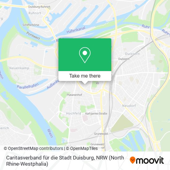 Карта Caritasverband für die Stadt Duisburg