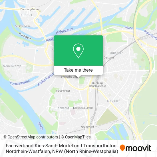 Карта Fachverband Kies-Sand- Mörtel und Transportbeton Nordrhein-Westfalen