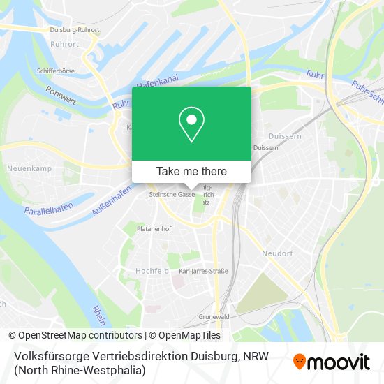 Volksfürsorge Vertriebsdirektion Duisburg map