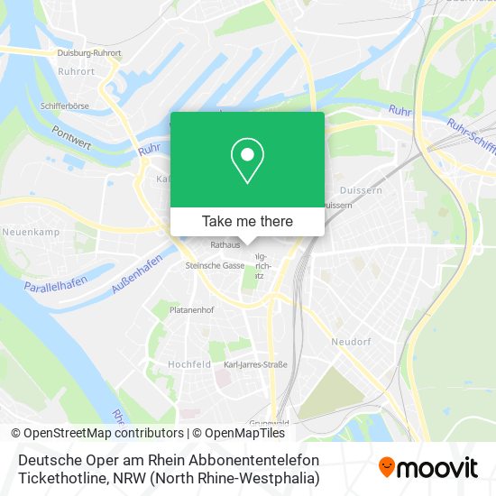 Deutsche Oper am Rhein Abbonententelefon Tickethotline map