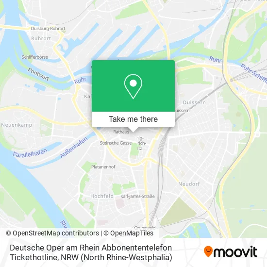 Карта Deutsche Oper am Rhein Abbonententelefon Tickethotline