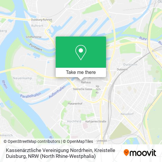 Kassenärztliche Vereinigung Nordrhein, Kreistelle Duisburg map