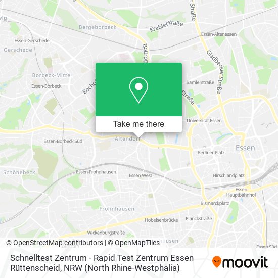 Schnelltest Zentrum - Rapid Test Zentrum Essen Rüttenscheid map