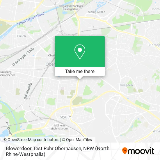 Карта Blowerdoor Test Ruhr Oberhausen