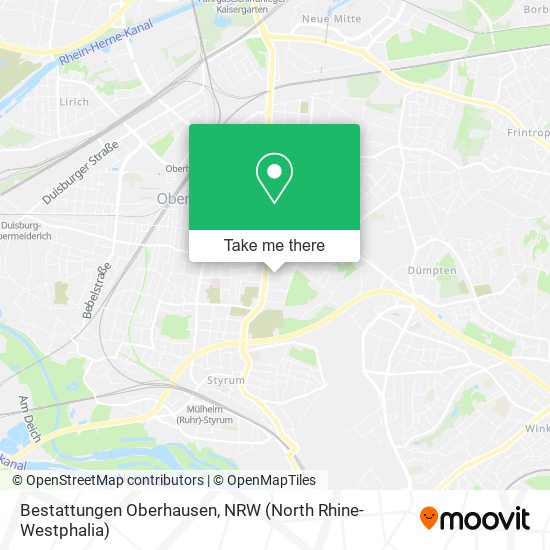 Bestattungen Oberhausen map
