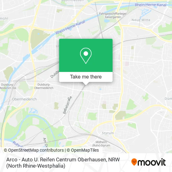 Карта Arco - Auto U. Reifen Centrum Oberhausen