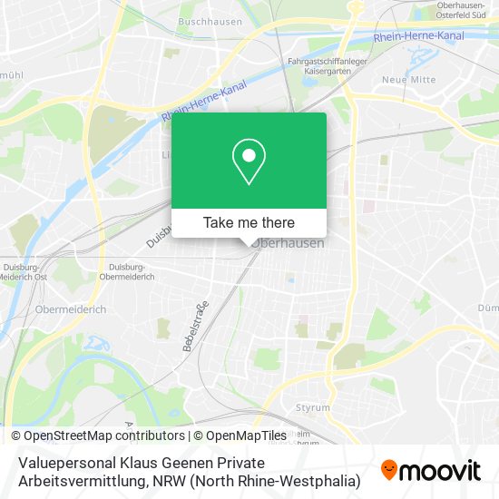 Valuepersonal Klaus Geenen Private Arbeitsvermittlung map