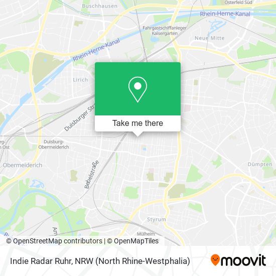 Indie Radar Ruhr map