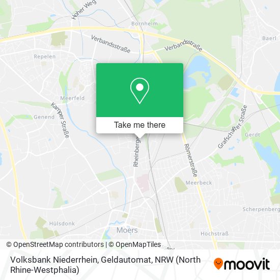 Карта Volksbank Niederrhein, Geldautomat