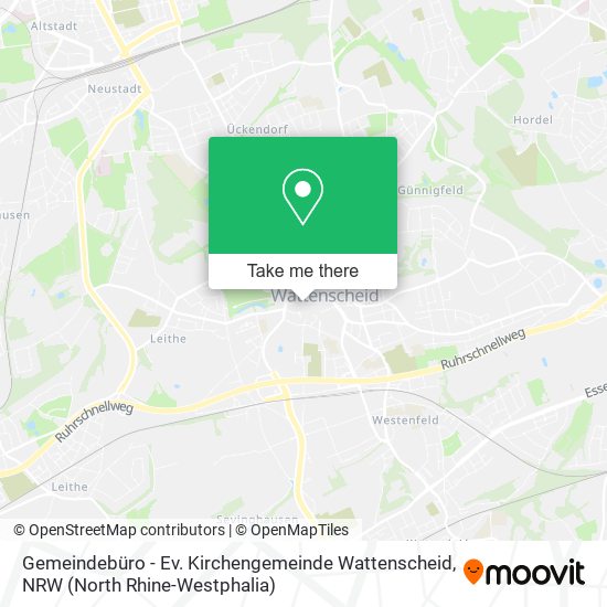 Gemeindebüro - Ev. Kirchengemeinde Wattenscheid map