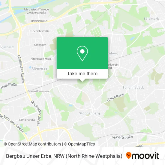 Карта Bergbau Unser Erbe