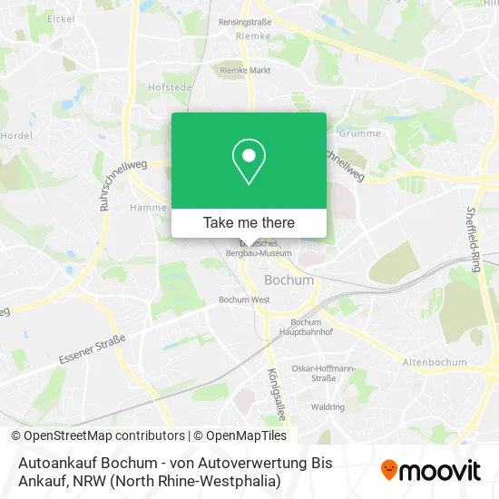 Карта Autoankauf Bochum - von Autoverwertung Bis Ankauf