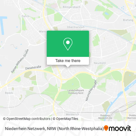 Карта Niederrhein Netzwerk
