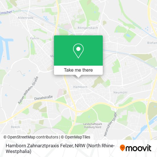 Hamborn Zahnarztpraxis Felzer map
