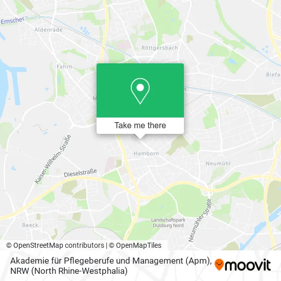 Карта Akademie für Pflegeberufe und Management (Apm)