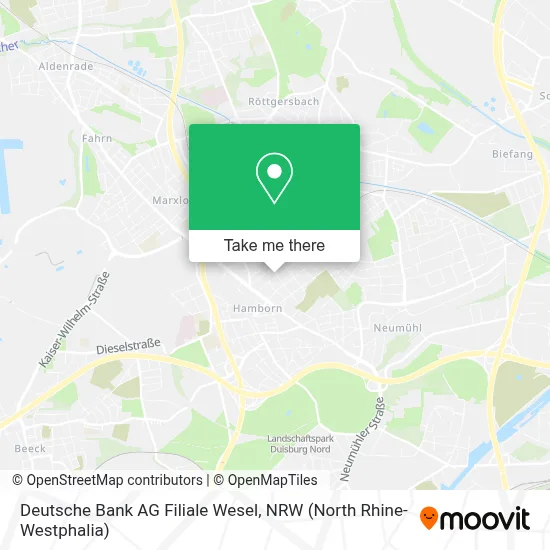 Deutsche Bank AG Filiale Wesel map