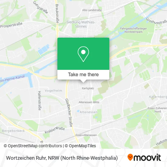 Карта Wortzeichen Ruhr