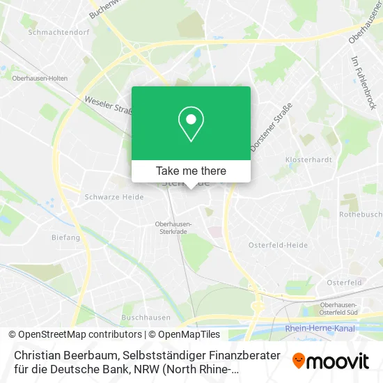 Карта Christian Beerbaum, Selbstständiger Finanzberater für die Deutsche Bank