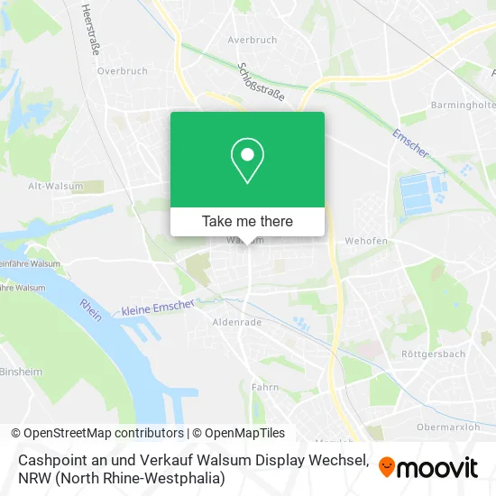Карта Cashpoint an und Verkauf Walsum Display Wechsel