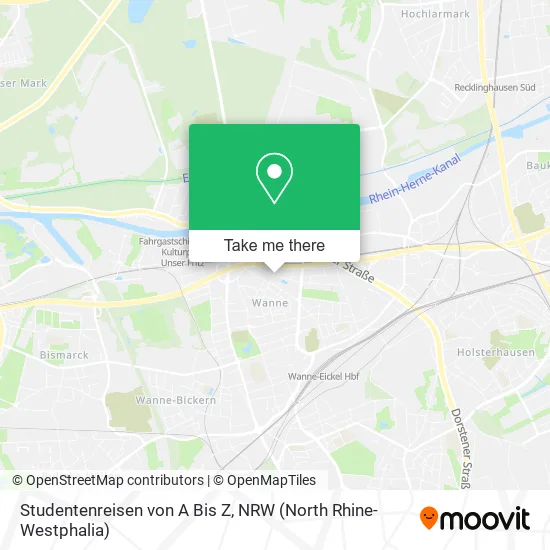Карта Studentenreisen von A Bis Z