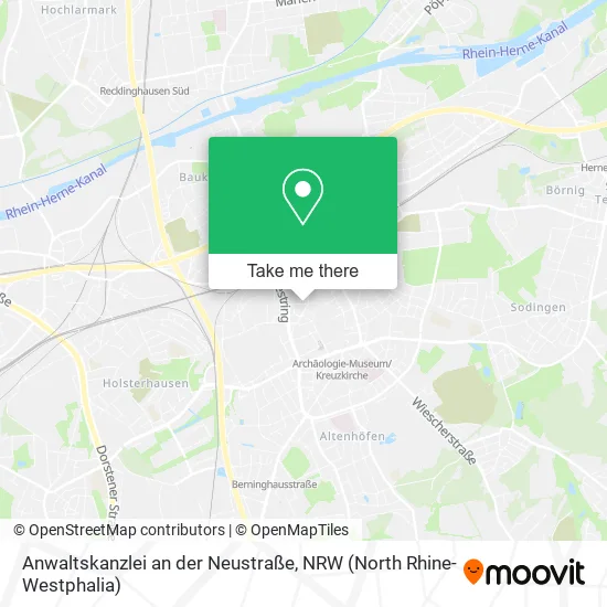 Карта Anwaltskanzlei an der Neustraße