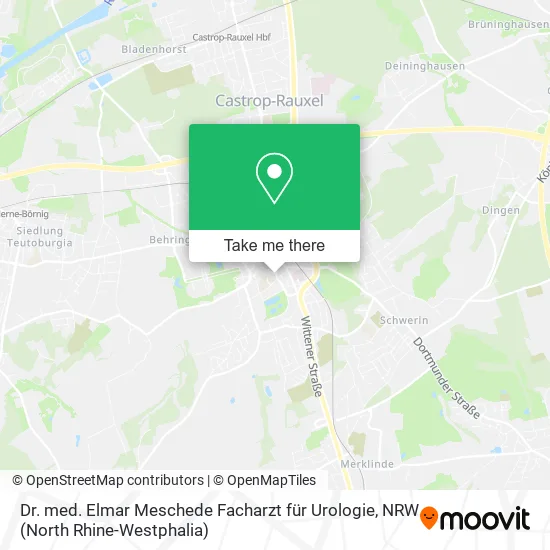 Карта Dr. med. Elmar Meschede Facharzt für Urologie