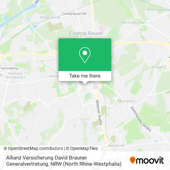 Карта Allianz Versicherung David Brauner Generalvertretung