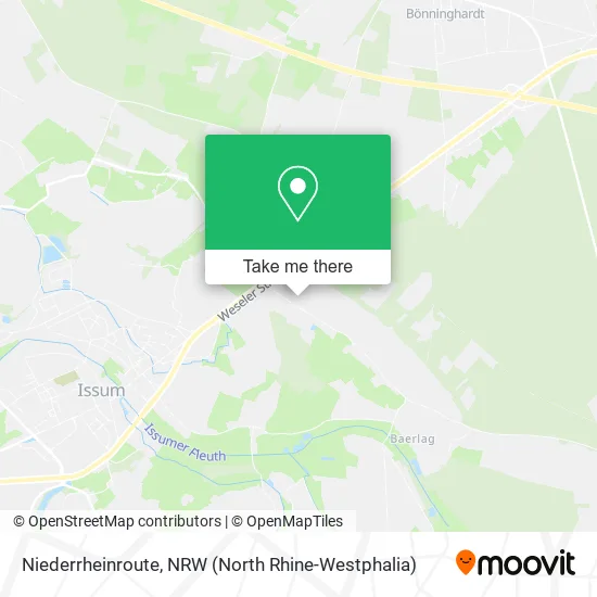 Карта Niederrheinroute