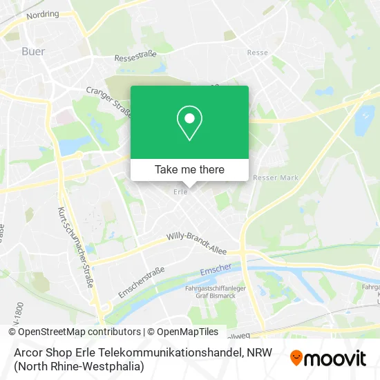 Arcor Shop Erle Telekommunikationshandel map