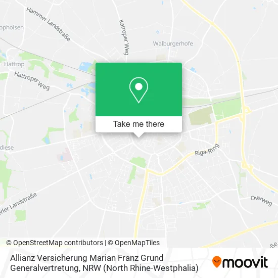 Карта Allianz Versicherung Marian Franz Grund Generalvertretung