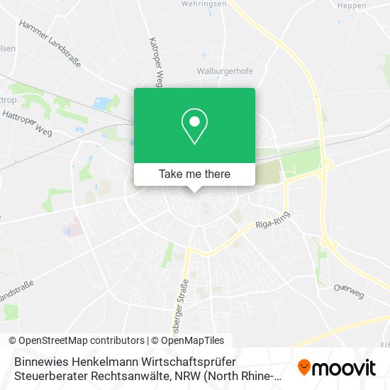 Binnewies Henkelmann Wirtschaftsprüfer Steuerberater Rechtsanwälte map