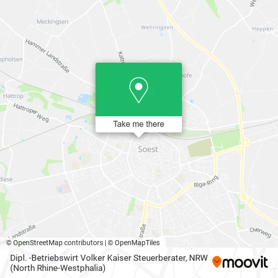 Карта Dipl. -Betriebswirt Volker Kaiser Steuerberater